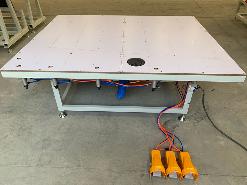 Manual Cutting Edge Machine Workbench Air Floating Glass Tilt Crushing Flip Table