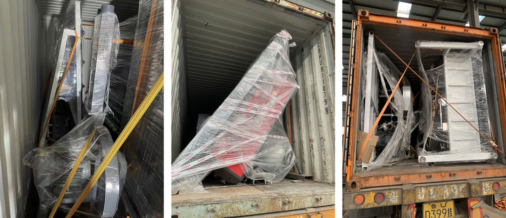 Exportación de equipos de procesamiento de vidrio aislante